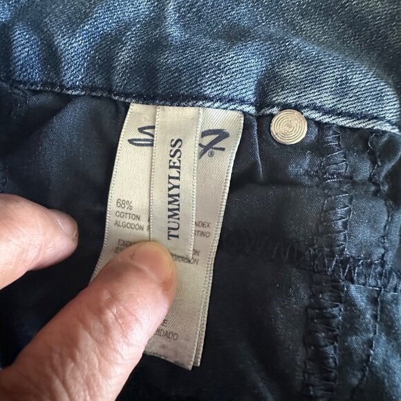 Seven7 Womens Plus Size 18 Tummyless Bootcut Jeans Blue Denim Cotton Blend - Picture 5 of 8